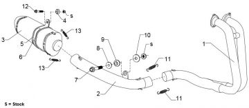 Kawasaki Ninja 300 Komple Sistem Karbon Kapak Tüp Egzoz 2013-2014