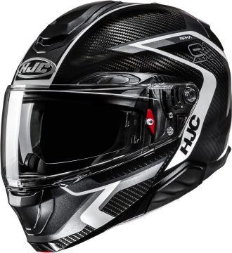 HJC RPHA 91 Karbon Lagos Çene Açılır Kask Siyah-Beyaz