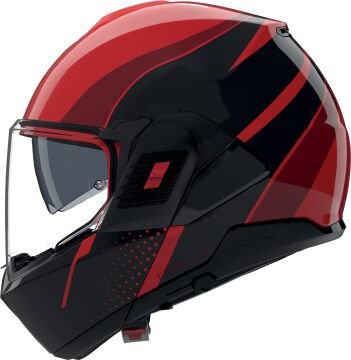 Nolan N120-1 Fluente Çene Arkaya Açılır Kask Siyah/Kırmızı