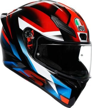AGV K1 S Fastlap Kapalı Kask Siyah-Kırmızı-Mavi