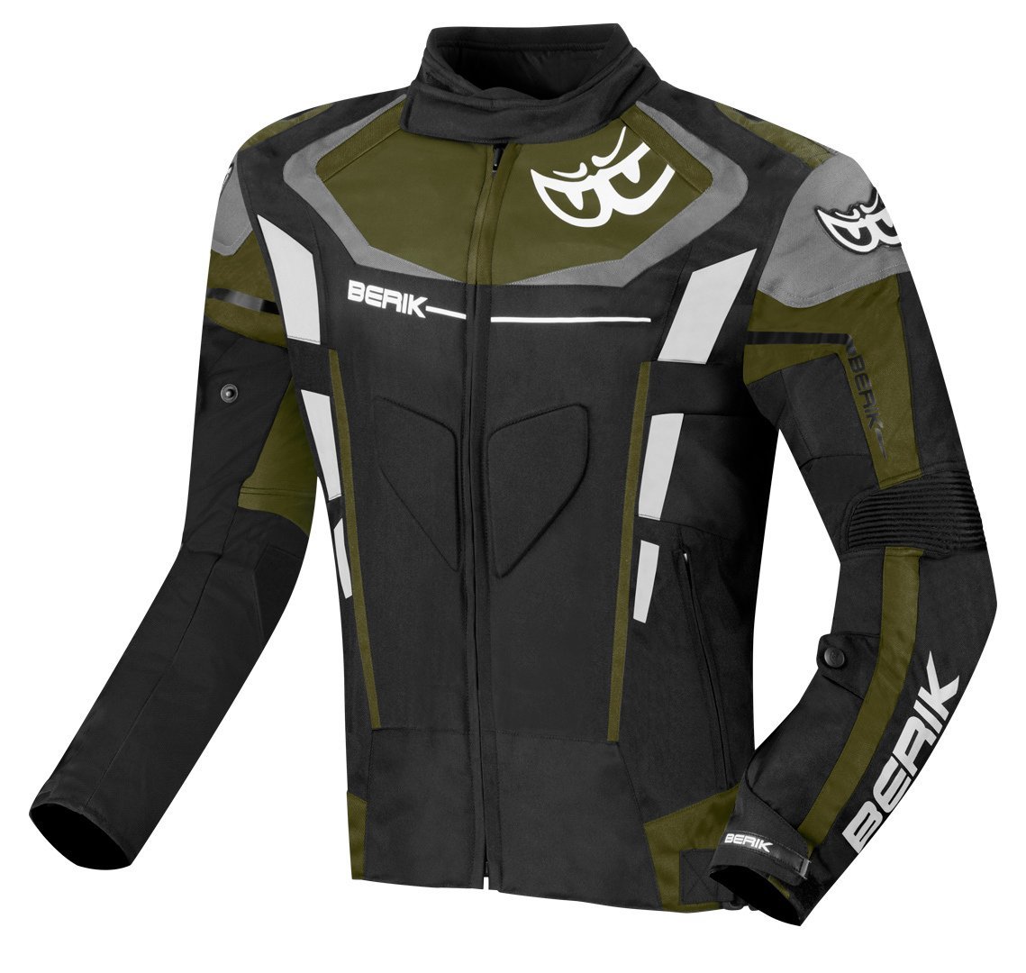 Berik Torino Evo Waterproof Motosiklet Mont Siyah/Gri/Yeşil