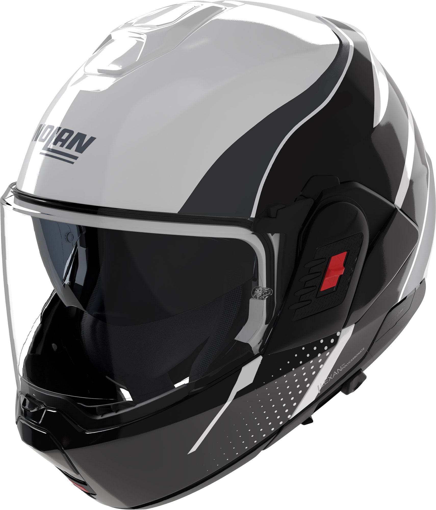 Nolan N120-1 Fluente Çene Arkaya Açılır Kask Siyah-Beyaz