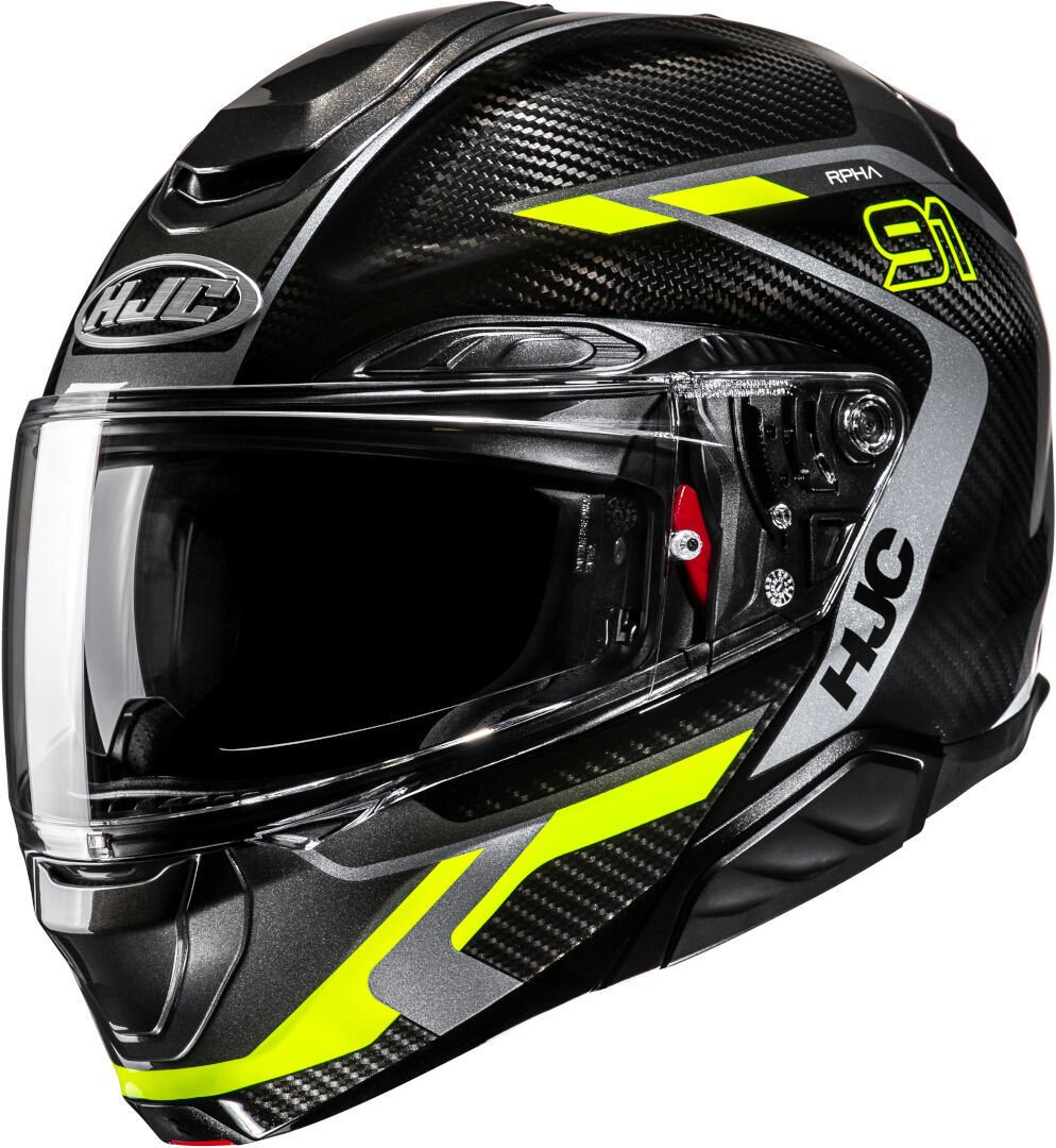 HJC RPHA 91 Karbon Lagos Çene Açılır Kask Siyah-Sarı