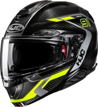 HJC RPHA 91 Karbon Lagos Çene Açılır Kask Siyah-Sarı