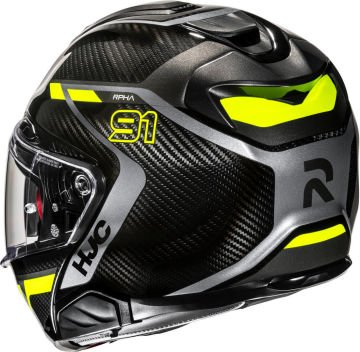 HJC RPHA 91 Karbon Lagos Çene Açılır Kask Siyah-Sarı