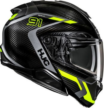 HJC RPHA 91 Karbon Lagos Çene Açılır Kask Siyah-Sarı