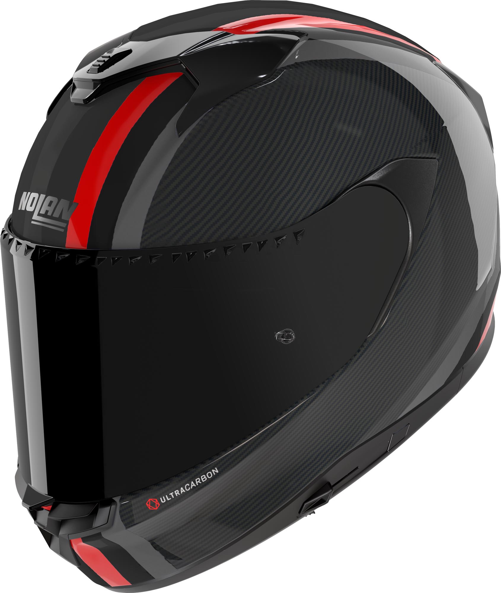 Nolan X-904 Ultra Karbon Gemini Kapalı Kask Siyah-Kırmızı
