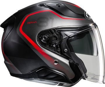 HJC RPHA 31 Kouv Açık Kask Siyah-Kırmızı