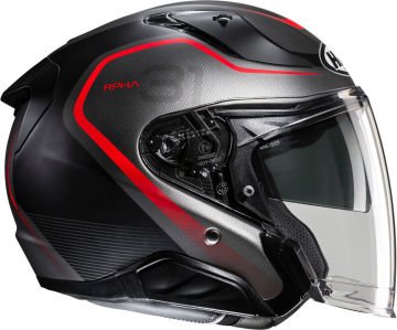 HJC RPHA 31 Kouv Açık Kask Siyah-Kırmızı