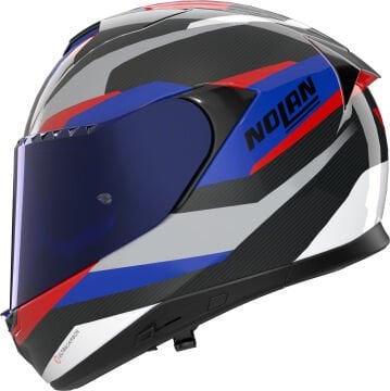Nolan X-904 Ultra Karbon Calibro Kapalı Kask Siyah-Mavi-Kırmızı