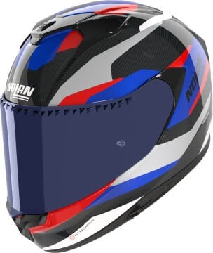 Nolan X-904 Ultra Karbon Calibro Kapalı Kask Siyah-Mavi-Kırmızı