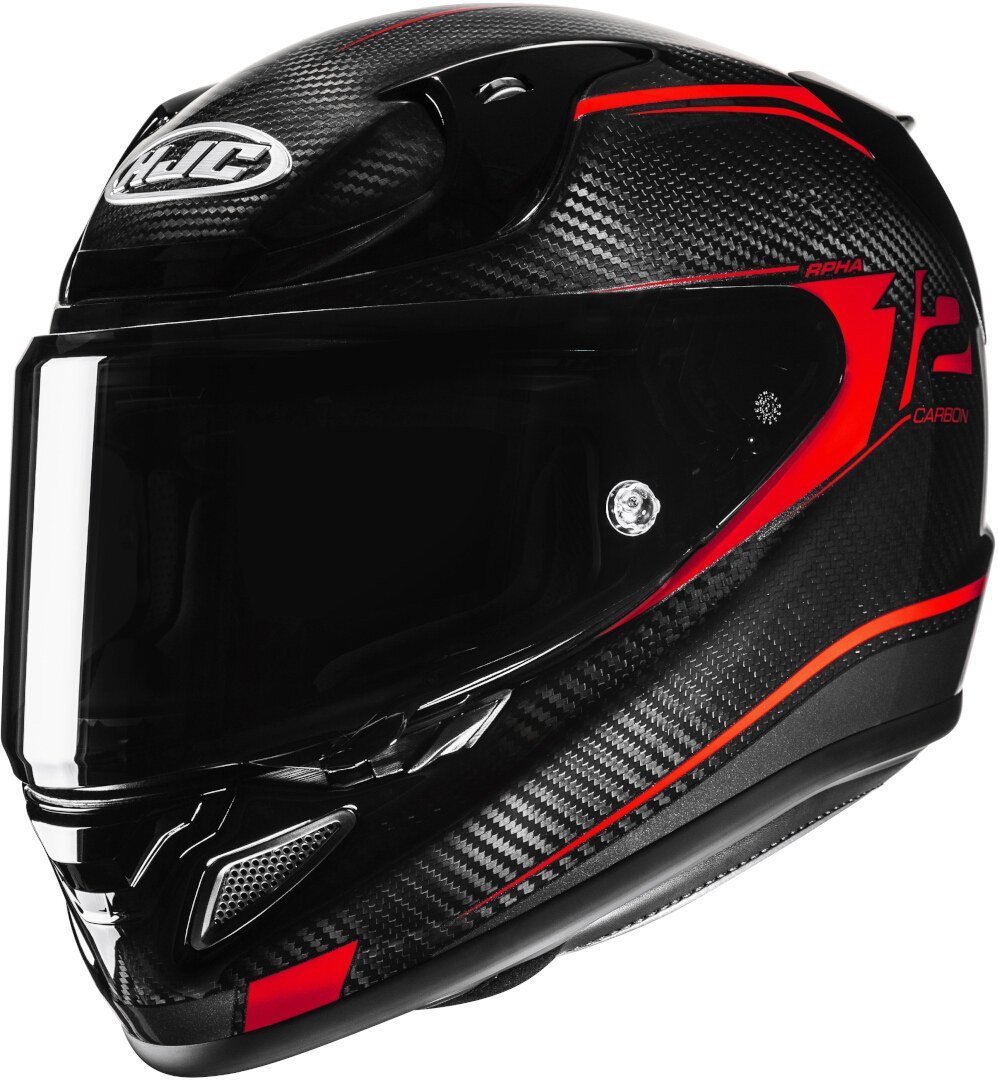 HJC RPHA 12 Karbon Keres Kapalı Kask Siyah/Kırmızı