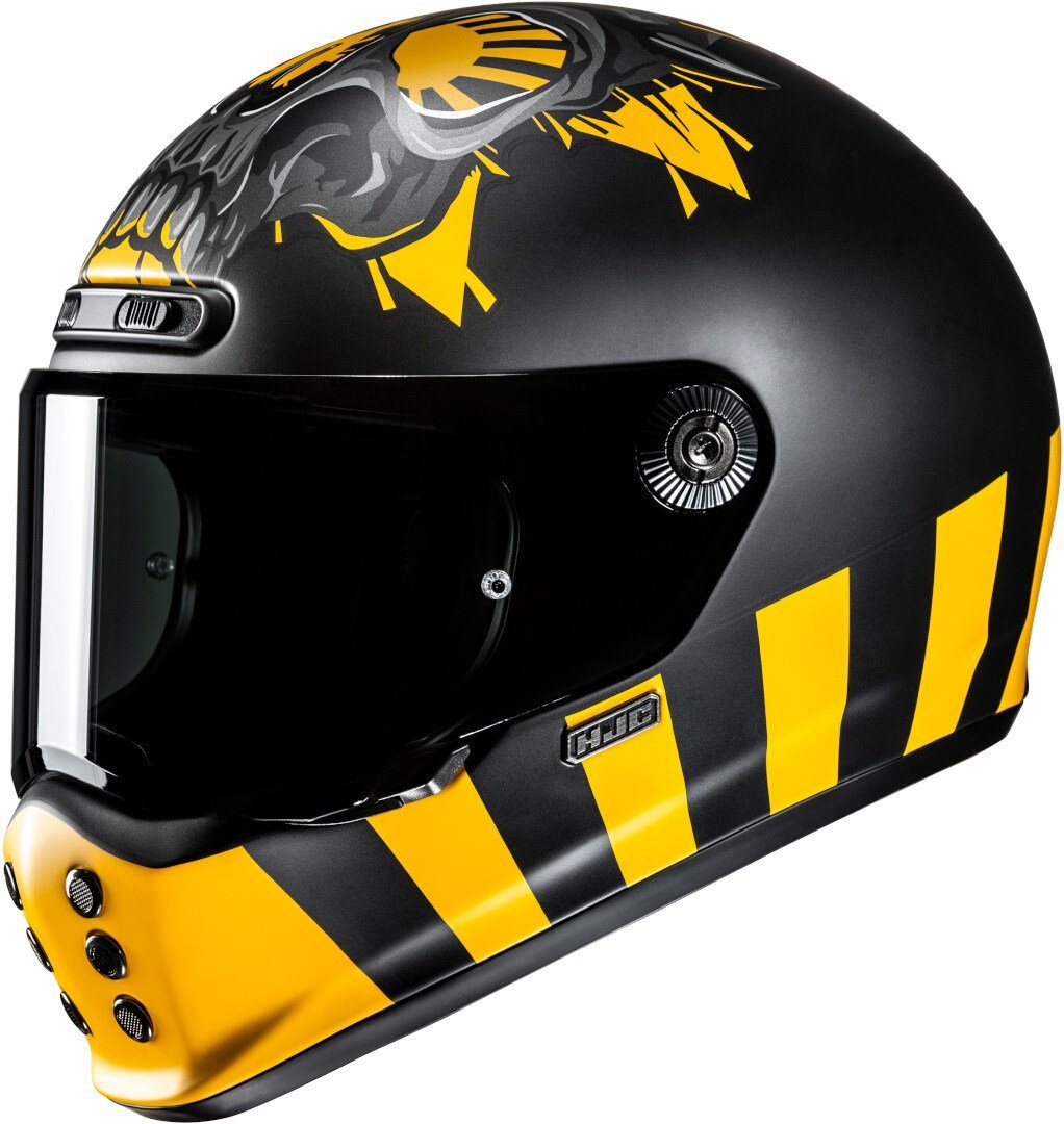 Hjc V10 Crania Retro Kapalı Kask Sarı