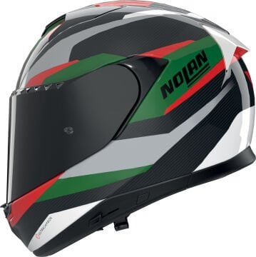 Nolan X-904 Ultra Karbon Calibro Kapalı Kask Siyah-Yeşil-Kırmızı