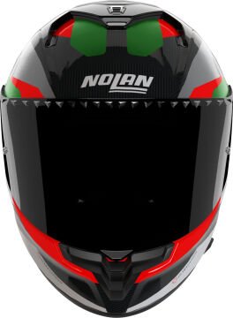 Nolan X-904 Ultra Karbon Calibro Kapalı Kask Siyah-Yeşil-Kırmızı