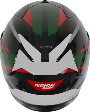 Nolan X-904 Ultra Karbon Calibro Kapalı Kask Siyah-Yeşil-Kırmızı