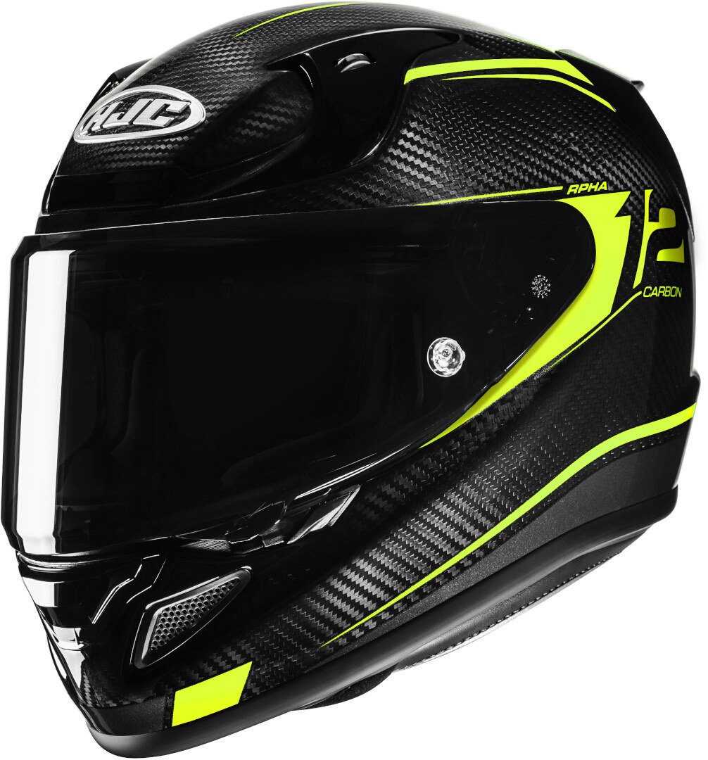 HJC RPHA 12 Karbon Keres Kapalı Kask Siyah/Sarı