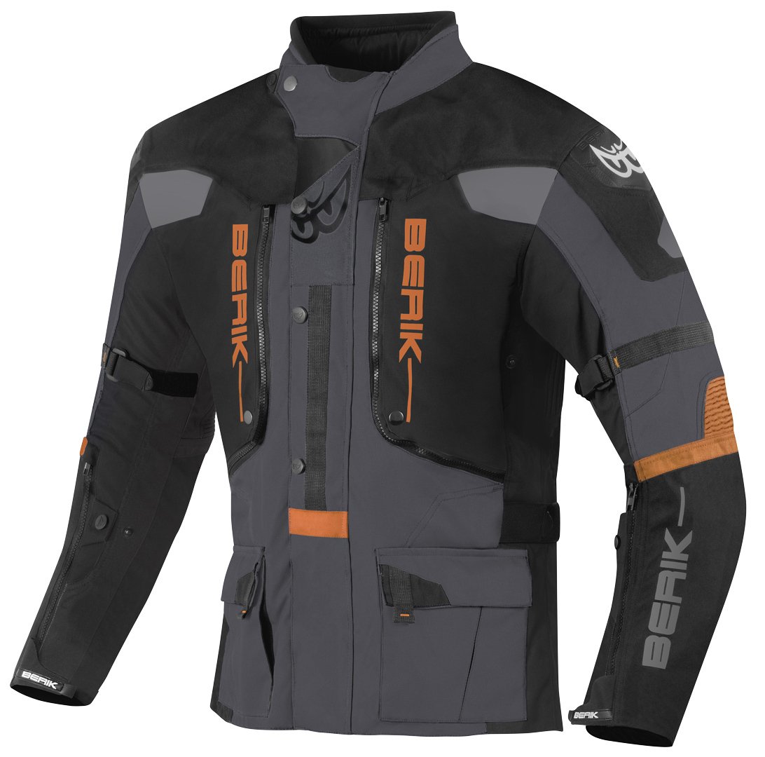 Berik Dakota Waterproof 3in1 Motosiklet Mont Siyah/Gri/Turuncu