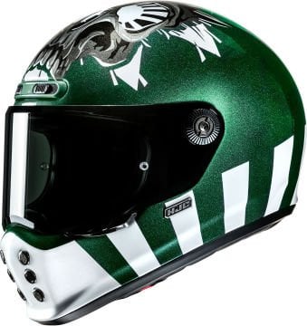 Hjc V10 Crania Retro Kapalı Kask Yeşil