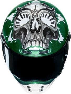 Hjc V10 Crania Retro Kapalı Kask Yeşil