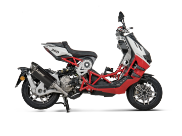 Italjet Dragster 300 2024 Akrapovic Slip-On Line Titanyum Siyah Onaylı Egzoz