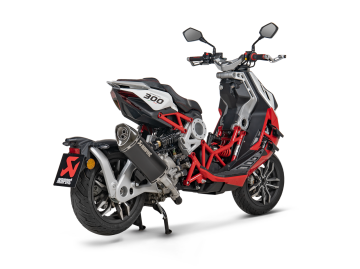 Italjet Dragster 300 2024 Akrapovic Slip-On Line Titanyum Siyah Onaylı Egzoz