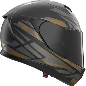 Nolan X-904 Ultra Carbon Rombo I-ESS Kapalı Kask Gri-Altın