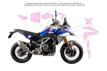 BMW F 450 GS 2026 Wunderlich Boya Koruma Filmi Seti Şeffaf