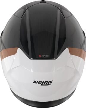 Nolan X-904 Ultra Karbon Verniciatura Kapalı Kask Beyaz-Kahve