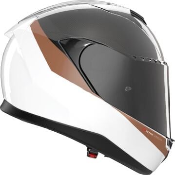 Nolan X-904 Ultra Karbon Verniciatura Kapalı Kask Beyaz-Kahve