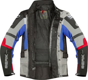 Berik Dakota Waterproof 3in1 Motosiklet Mont Siyah/Gri/Mavi/Kırmızı