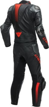 Dainese Laguna Seca 5 2 Parça Motosiklet Deri Tulum Siyah-Gri-Kırmızı