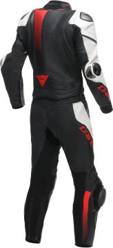Dainese Laguna Seca 5 2 Parça Motosiklet Deri Tulum Siyah-Beyaz-Kırmızı
