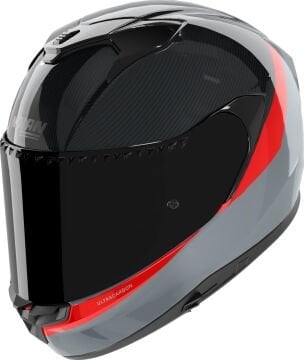 Nolan X-904 Ultra Karbon Verniciatura Kapalı Kask Siyah-Kırmızı