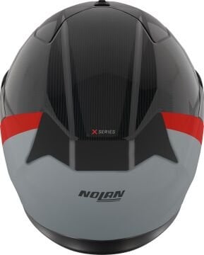 Nolan X-904 Ultra Karbon Verniciatura Kapalı Kask Siyah-Kırmızı