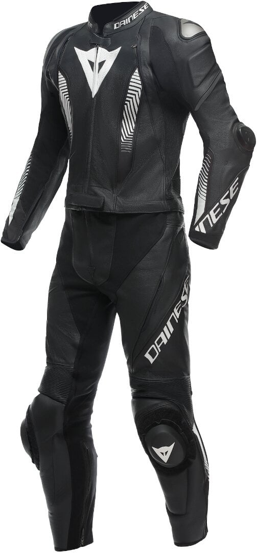 Dainese Laguna Seca 5 2 Parça Motosiklet Deri Tulum Siyah-Beyaz