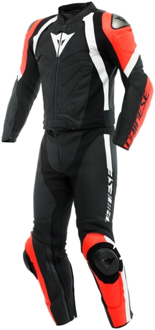 Dainese Avro 4 2 Parça Motosiklet Deri Tulum Siyah-Kırmızı-Beyaz