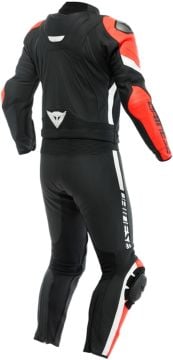 Dainese Avro 4 2 Parça Motosiklet Deri Tulum Siyah-Kırmızı-Beyaz