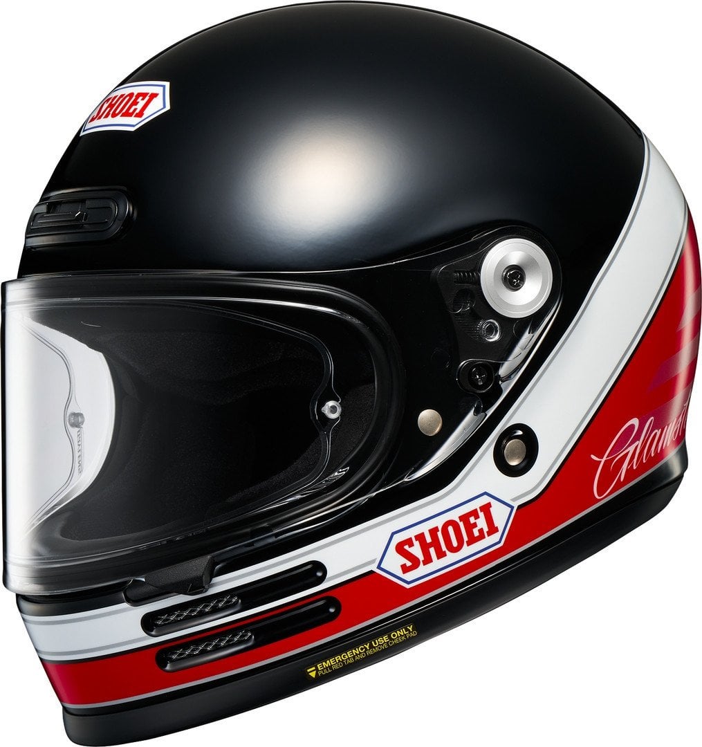 Shoei Glamster Abiding Kapalı Kask Siyah-Kırmızı