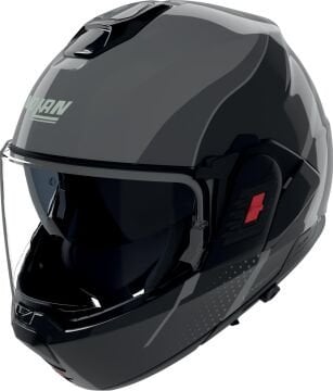 Nolan N120-1 Fluente Çene Arkaya Açılır Kask Siyah/Gri