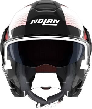 Nolan N120-1 Ciclone Çene Arkaya Açılır Kask Siyah-Beyaz-Kırmızı