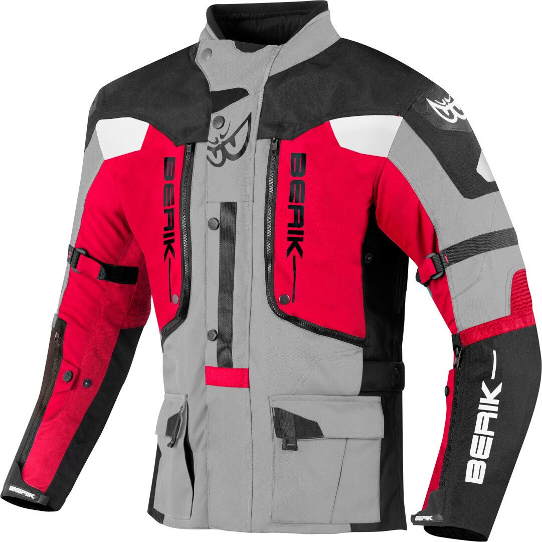Berik Dakota Waterproof 3in1 Motosiklet Mont Siyah/Gri/Kırmızı