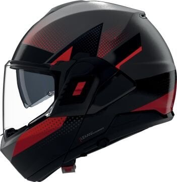 Nolan N120-1 Ciclone Çene Arkaya Açılır Kask Siyah-Kırmızı