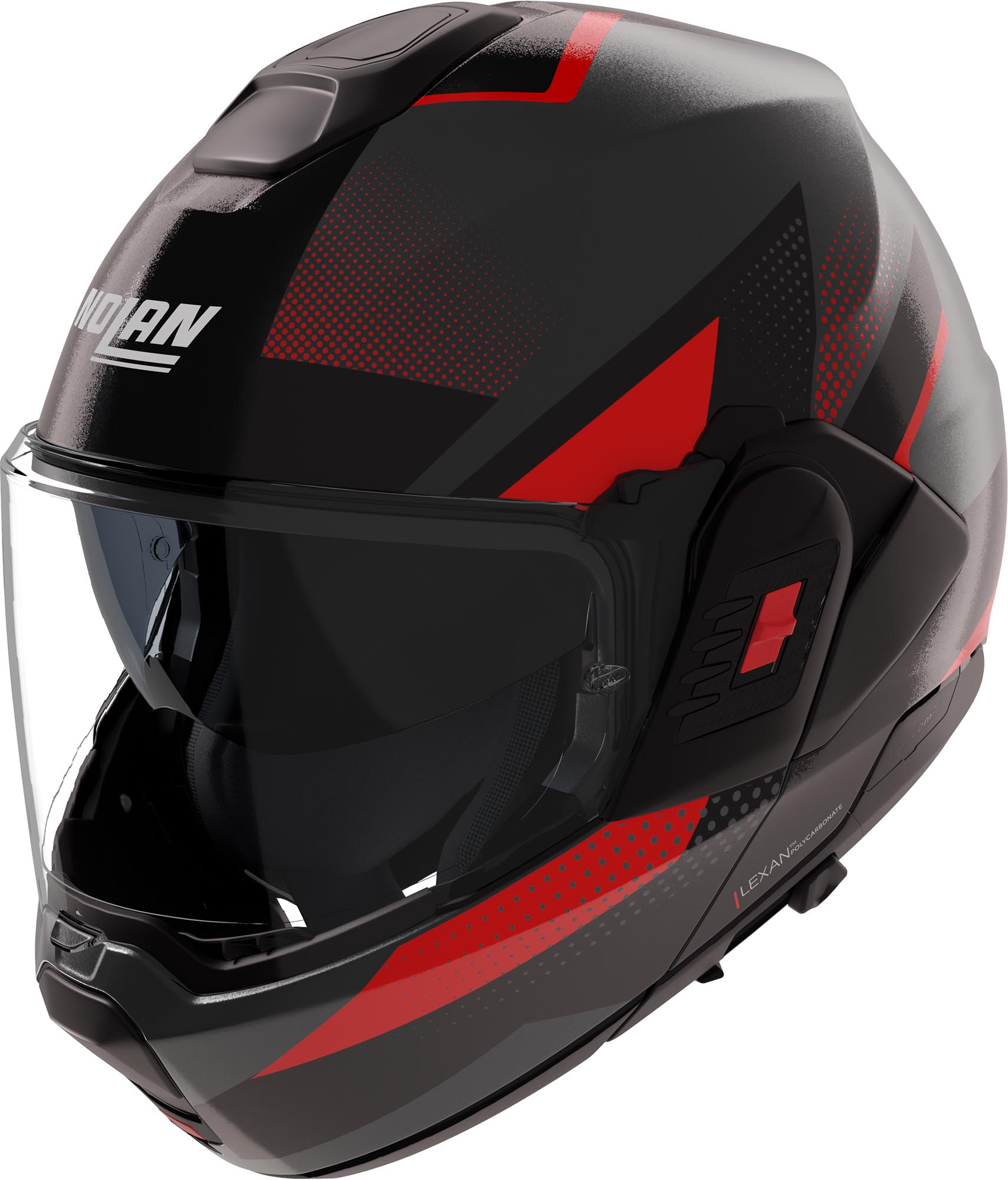 Nolan N120-1 Ciclone Çene Arkaya Açılır Kask Siyah-Kırmızı