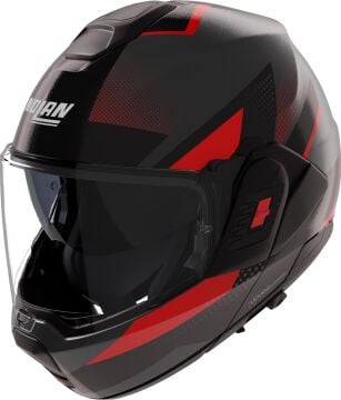 Nolan N120-1 Ciclone Çene Arkaya Açılır Kask Siyah-Kırmızı