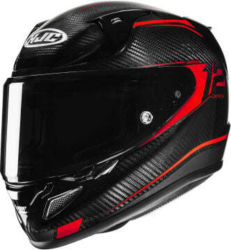 HJC RPHA 12 Karbon Keres Kapalı Kask Siyah-Kırmızı