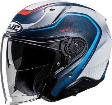 HJC RPHA 31 Kouv Açık Kask Beyaz-Mavi