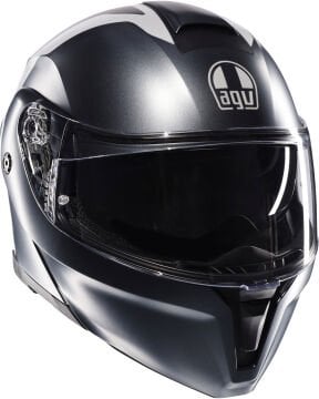 AGV Streetmodular Resia Kapalı Kask Mat Gri-Kırmızı