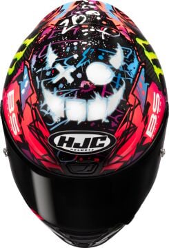 HJC RPHA 1 V2 Funky Diablo Karbon Kapalı Kask