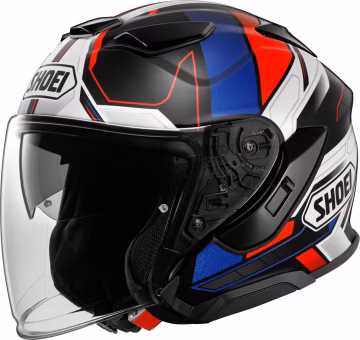 Shoei J-Cruise 3 Whizzy TC-10 Açık Kask Mavi-Kırmızı